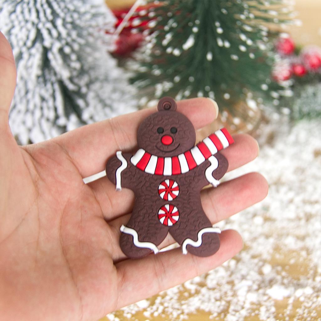 1 sada ozdob s perníkem, vánoční dekorace, závěsné přívěsky na stromeček, přívěsky na doma, děti, novoroční dárek 2025, navidad dekorace