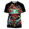 Cartoon Tree Frog Graphic T-Shirt For Men Funny Animal 3D Printed T Shirts Summer Fashion Casual Round Neck Tees Short Sleeves