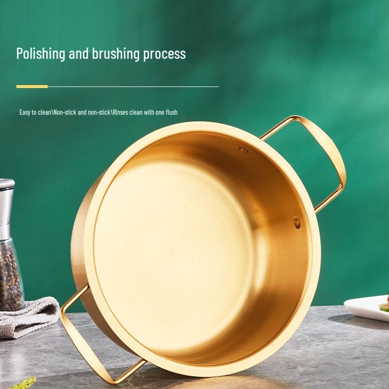 Korean Style Instant Noodle Cooking Pot - Single Serve Ramen Soup Bowl