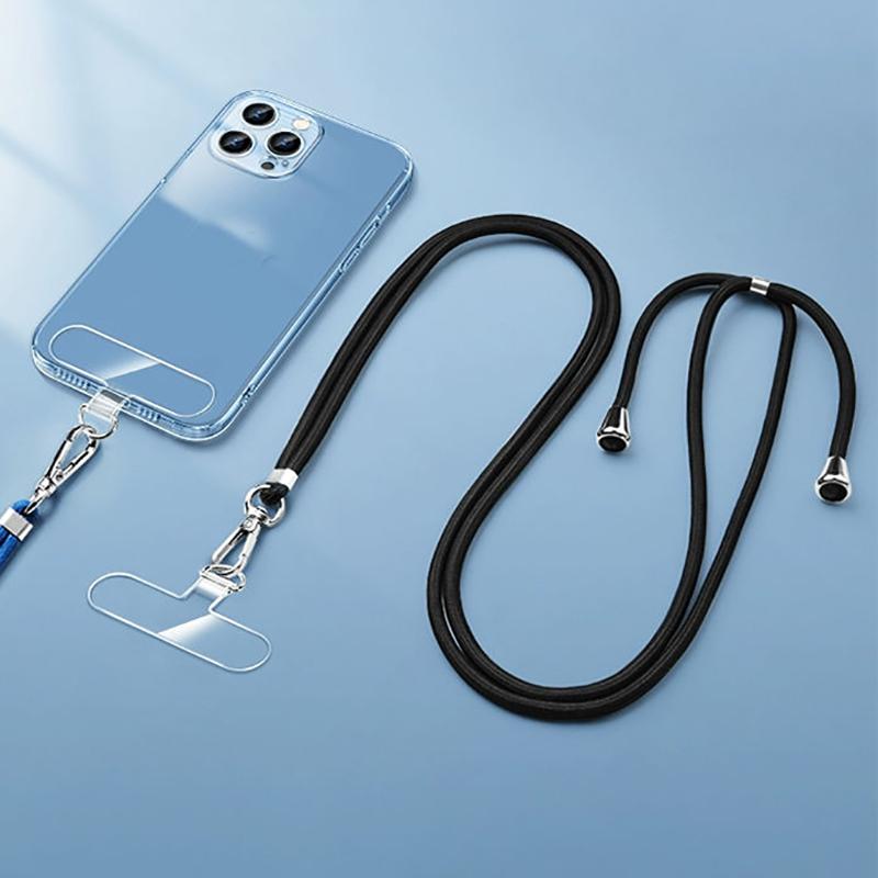 1Pcs Universal Tpu Mobile Phone Anti-lost Lanyard Card Gasket Nylon Detachable Phone Hanging Cord Strap Patch Tether Pad
