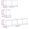 VidaXL Ensemble de meuble TV mural 4 pcs vieux bois bois d'ingénierie, meuble TV, meuble multimédia, console TV, meuble 3329155