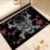 Horror Skull Gothic Bathroom Mat Retro Multiple Choice Living Room Kitchen Rug Non-Slip Bedside Mats