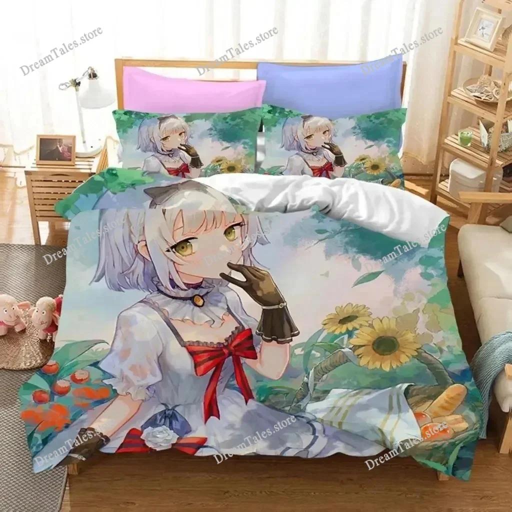3D Game Genshin Impact Bedding Sets Keqing Xiao Duvet Cover Set Boys Adults Single Full Queen King Size Bed Linen