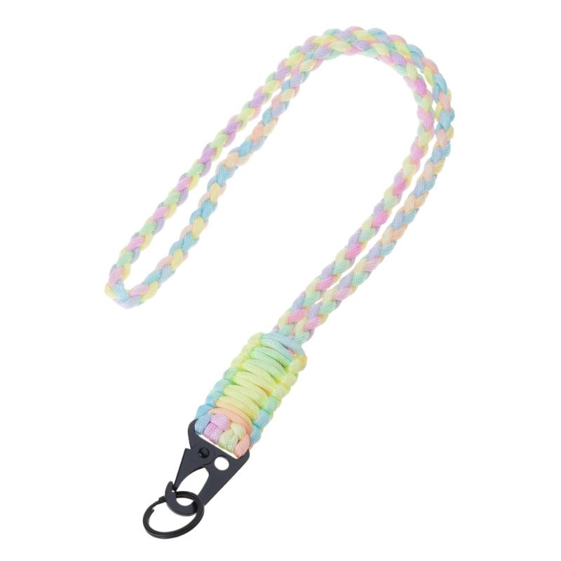 2 Stück Paracord Schlüsselanhänger mit Karabiner Paracord Halsband Schlüsselanhänger Strapazierfähiges geflochtenes Seil Halskette Schlüsselanhänger