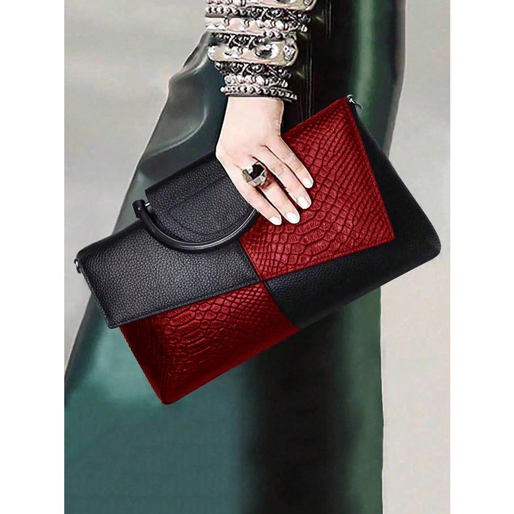 Damska kopertówka ze wzorem krokodyla, torebka wieczorowa, torba biznesowa, portfel z przegródkami na karty, elegancki temperament