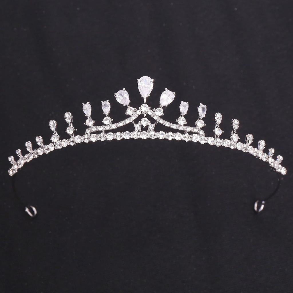 Crystal Zirconia Tiara - Luxury Wedding Crown for Bride Queen Princess