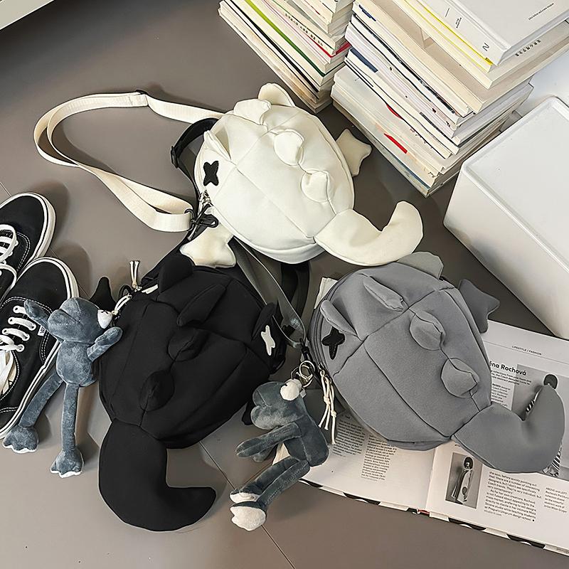 Men's Shark Shoulder Bag Women's Cartoon Commuter Crossbody Bag