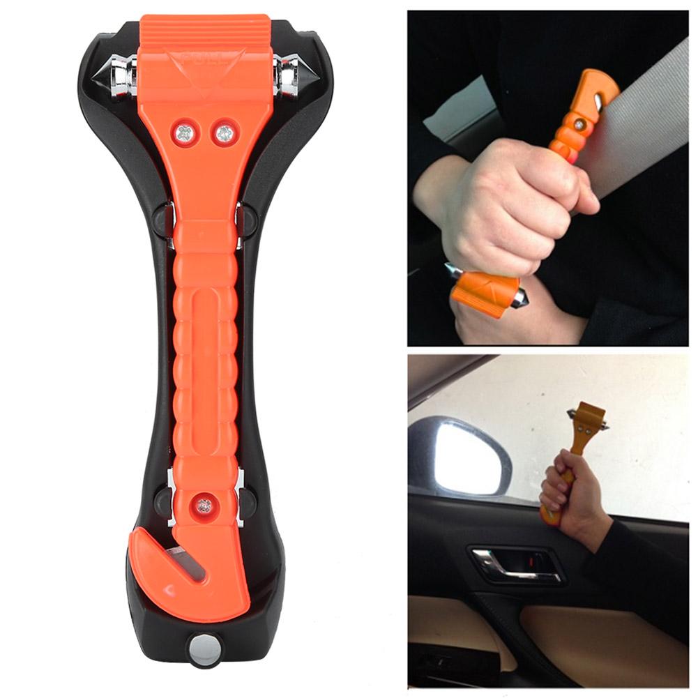 2 In 1 ABS Multifunction Seat Belt Cutter Escape Window Breaker Car Emergency Safety Hammer with Bracket