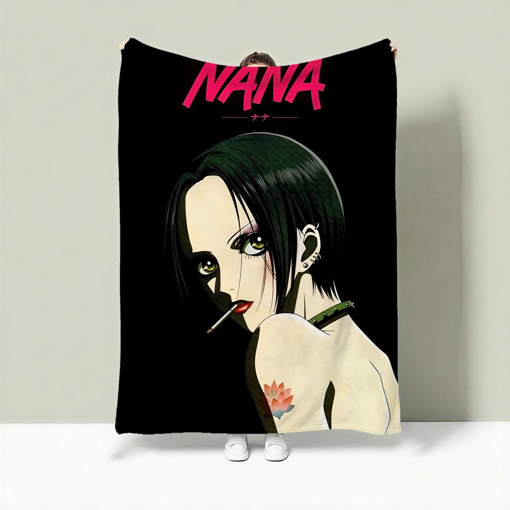Anime N-NANA Throw Lightweight 240g Flannel Blanket Soft Skin-friendly for Summer Cooling 75cmx90cm