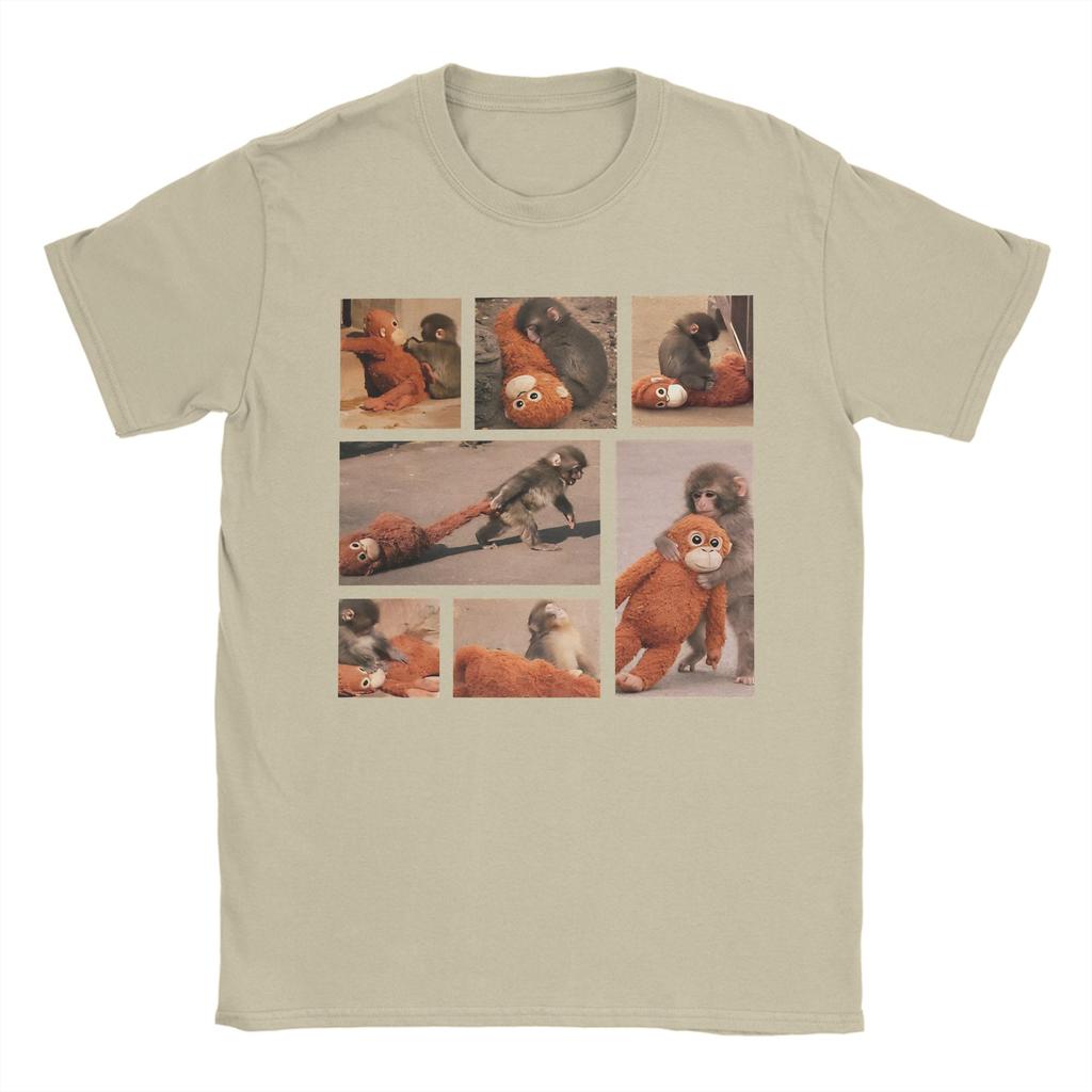 Punch Monkey Funny Animal T Shirt Summer Pure Cotton T Shirts For Adult Hippie Casual Tshirt Short Sleeve Vintage Top Tees