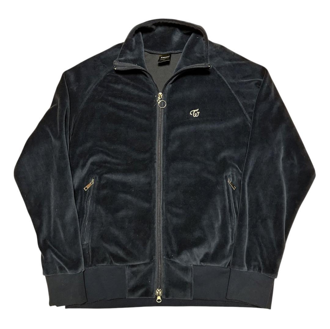 

[USED] Special Price! TWICE Embroidered Logo Navy Velour Jersey