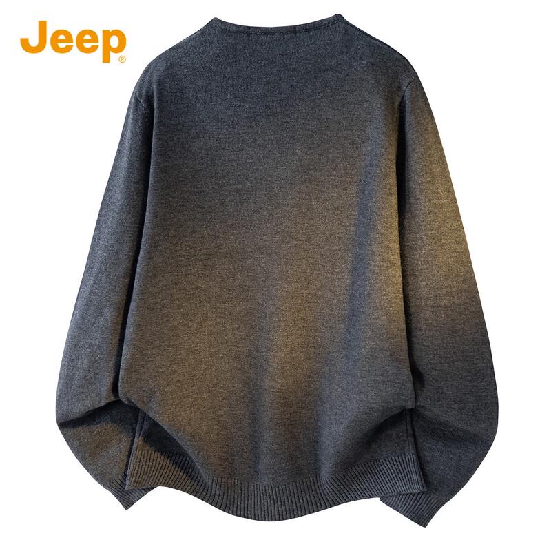 Jeep Men's Loose Fit V-Neck Casual Sweater