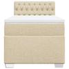 Vidaxl Letto Continentale Con Materasso, Crema, Tessuto, 90X200 Cm