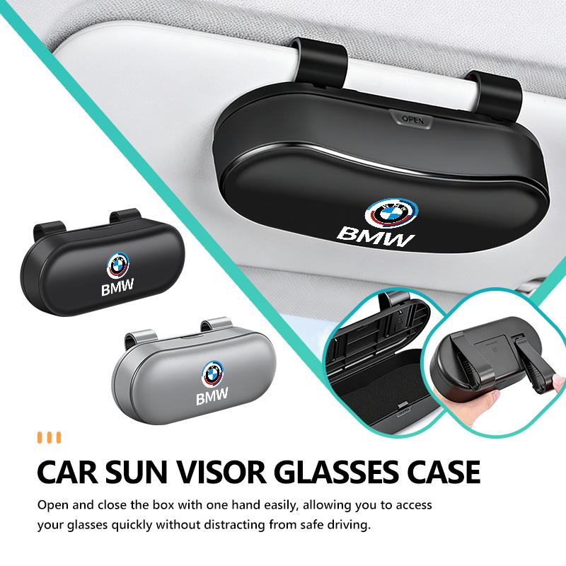 Car Sun Visor Sunglasses Storage Glasses Box Auto Accessories For BMW M M2 M3 M4 M5 M6 E46 E90 E60 F30 E39 X1 X3 X4 X5 AJ4
