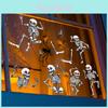 Pvc Halloween Skeleton Uv Static Cling Wall Decal For Living Room Home Decor