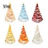 DIY Holiday Fabric Tree Decor Lighted Christmas Kit, Hanging Ornament Set Space Saving for Window Wall, Handmade Craft with LED Lights Luminous