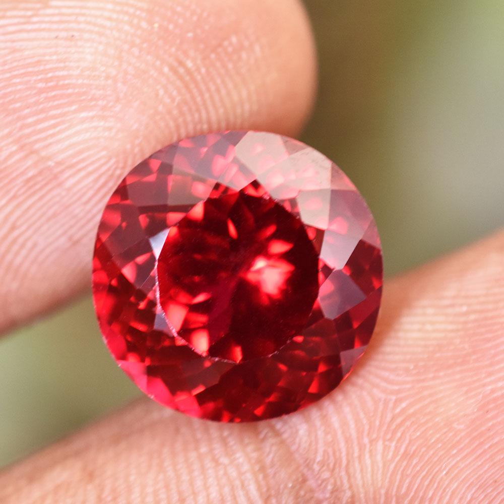 NATURAL Red Ruby 13.20 Ct Round Cut CERTIFIED Loose Gemstone JULY Birthstone