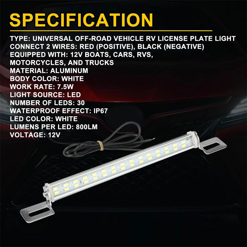 Lampada Coda Freno Auto a 30 LED Luce di Retromarcia Barra Luce Targa Posteriore Smd 5730 Adatta per Luci di Parcheggio e Indicatori di Direzione Posteriori