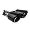 1 Pcs Universal Car Carbon Fibre Tail Throat Length Burnishing h-Shaped Double Out Twill Glossy Exhaust Muffler Tip