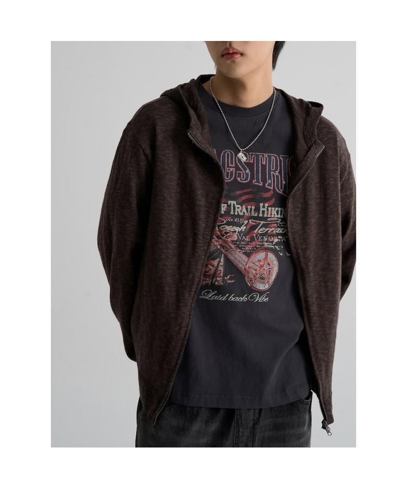 8Seconds Light Hooded Zip-Up Cardigan Brown
