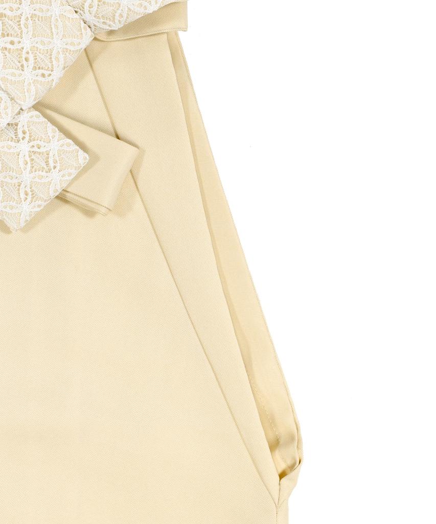 Graduation Ceremony Hakama Lace String Plain Single Item Junior [KYOETSU] (12.Ivory, 80cm)