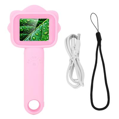 Handheld Digital Microscope 2.4in Screen 500X 2MP Data Storage Rechargeable Microscope with LED Lights