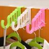 1 5-hole Door Hanging Folding Clothes Hanger Door Back Hook Multi-function Clothes Drying Rack Wardrobe Storage Artifact