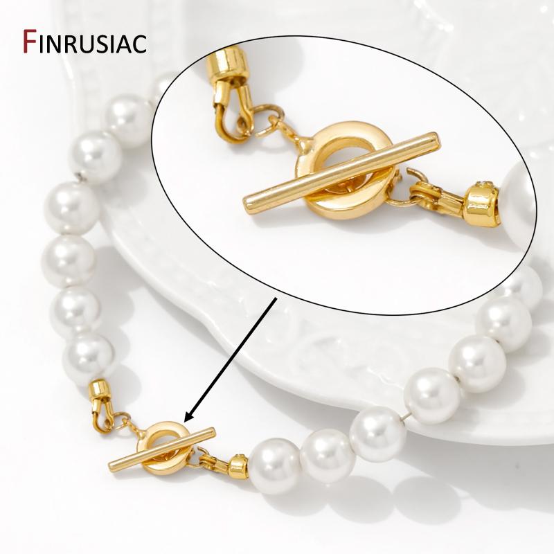 14K Gold Plated Brass OT Clasps Toggle Clasps End Connector for DIY Bracelet Necklace Jewelry Making Findings Accessories