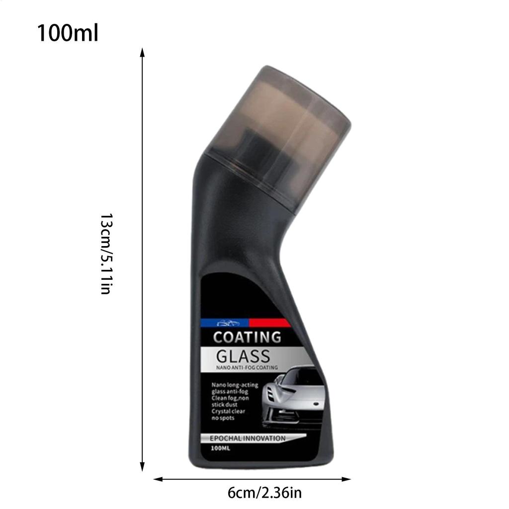 Hydrophobic Windshield Coating 100ml Sponge Brush Cleaner Car Windshield Anti Fog Spray Clear Vision Cleaning Window Mirror