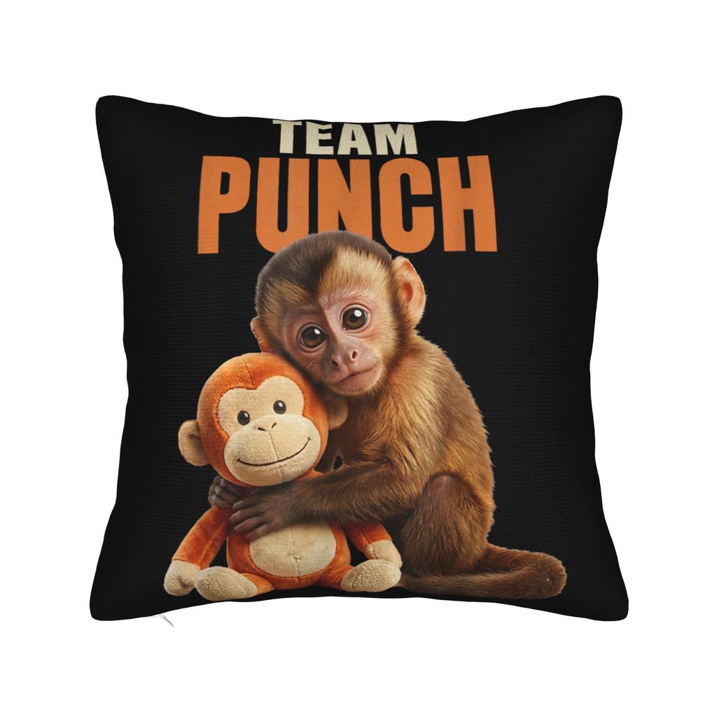 Baby Viral Monkey Punch Hugging Pillow Case Square Pillow Cover For Couch Sofa Bedroom Funny Cushion Cover