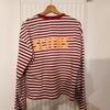 Fashion Striped T-shirt Summer New Loose Foreign Style Top Medium and Long Ins Short Sleeves