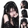 Dark Color Subculture Hair Band Zipper Pin Harajuku Hair Hoop  Punk Hair Accessories