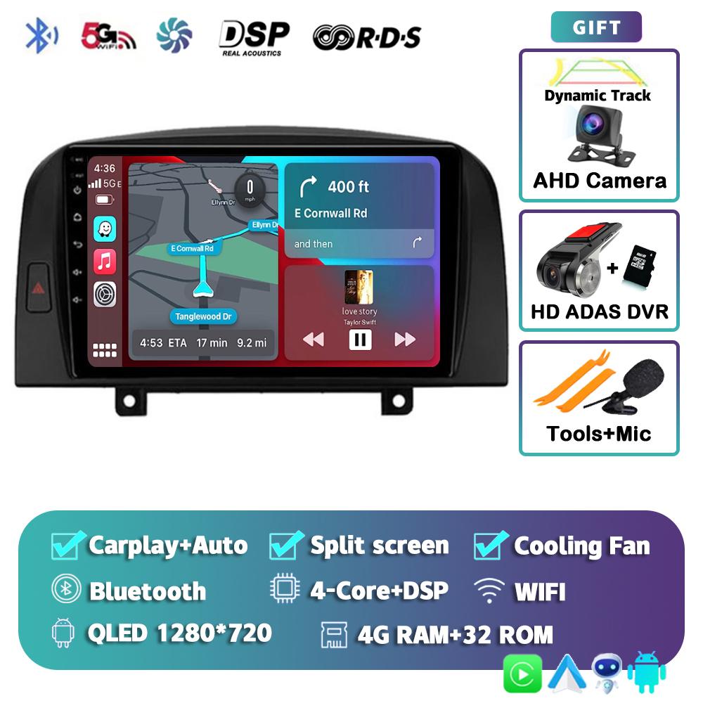 Android 14 Carplay WIFI+4G For Hyundai SONATA NF 2004 2005 2006 2007 2008 Car Radio Multimedia Player Stereo GPS 2DIN Head Unit
