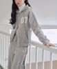 ZEROPLANET Chloe Velour Lace-Up Pants [Light Grey]