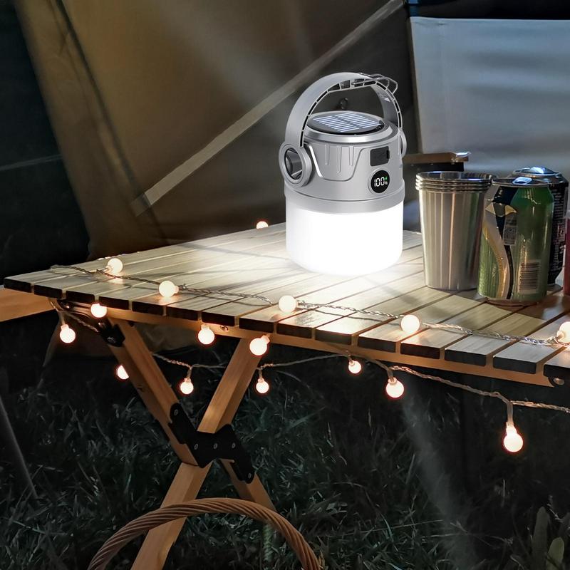 Camping Lantern Rechargeable Lightweight Led Camping Lantern Foldable Compact Multifunctional Lights for Outdoor Hiking Night
