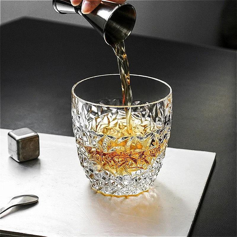 250ml/350ml Premium Cocktail Glass Hammer Patterned Wine Glasss Luxury Whiskey Glasses Party High End Wine Glass Bar Accessories