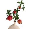 Pomegranate Fruit and Greenery Decorative Vase with Faux Flowers and Branches
