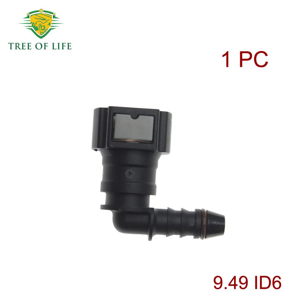 Car Fuel Line Hose Coupler 9.49mm/ID6 Pipe Coupler Quick Disconnect Release Connector Rubber Nylon Oil Hose Fitting Suitable