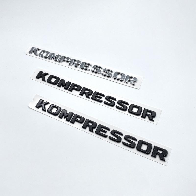 Xnapd1 ABS Chrom Schwarz Buchstaben Kompressor Emblem Auto Seite Kofferraum Namensschild Abzeichen Logo Aufkleber für CLK SLK SL CLS ML Serie