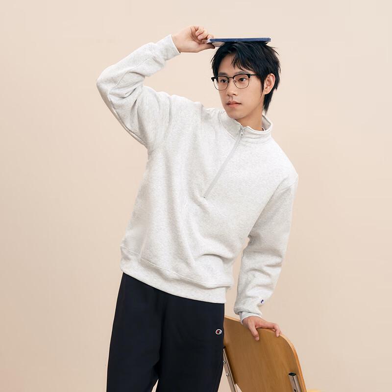 Champion Men's Fleece Half-Zip Mock Neck Pullover Sweatshirt