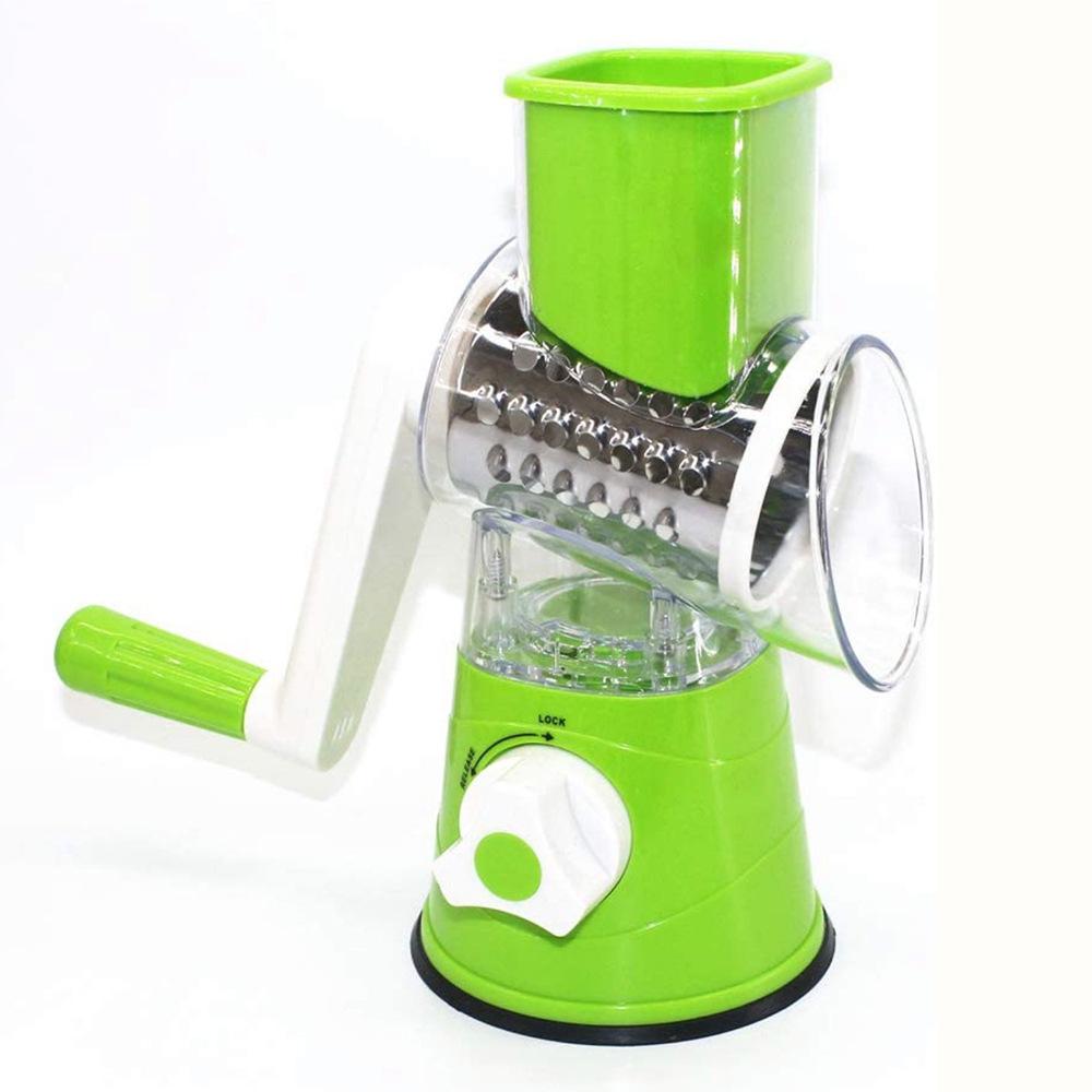 Hand-Crank Multifunctional Veggie Cutter & Slicer Chopper зелёный