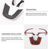 For Dodge Challenger Charger 2015-2025 Carbon Fiber Style ABS Interior Steering Wheel Trim Cover Button Frame Sticker Decoration