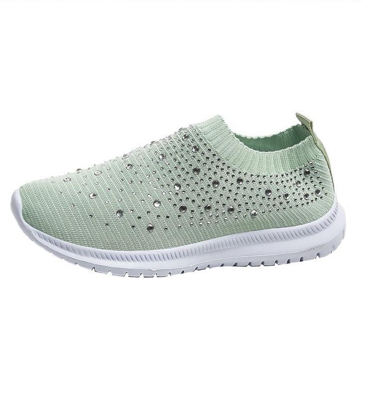 „2022 Damen Trendy Strass Atmungsaktive Laufschuhe - Große Größe, Mesh, Freizeitkleidung“