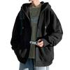 Men's autumn and winter fleece thickened jacket new spring and autumn top cardigan sweater