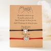 2pcs/Set Romantic Spider Web Couple Bracelet For Women Men Handmade Braided Rope Wish Card Halloween Friendship Jewelry Gifts