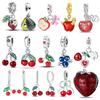 Original Fruit Cherries Avocado Theme Pendant 925 Silver Charms Bead Fit 3mm Original Bracelet Womens DIY Fine Jewelry Gifts Hot 1