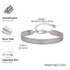 3/8mm Mesh Strap Chain Bracelet for Men Boys,Stylish Stainless Steel Adjustable Wristband,Simple Minimalist  Jewelry Gift