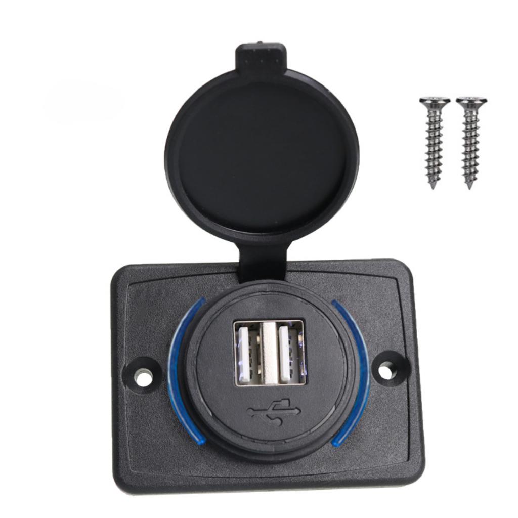 Professional Dual QC3.0 Fast Charger Panel Mount Socket 12-24V - Quick Charge 3.0 for Cars, Trucks & Marine with LED Indicator