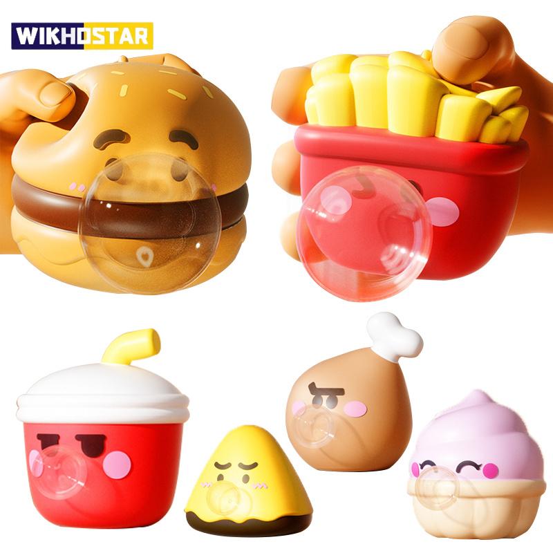 Cute Food Series Spitting Bubbles Squishy Squeeze Toys Anxiety Stress Relief Sensory Antistress Toys For Adults Kids Toys Gifts