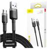 Kabel Usb Do Micro Usb Baseus Cafule 2.4A 1M (Szaro-Czarny)